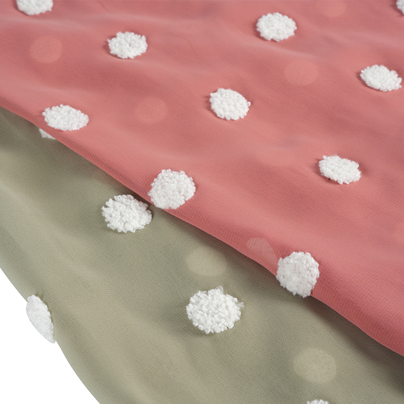 75d/18t Maol Chiffon Le Fabraic Bróidnéireachta Tuáille