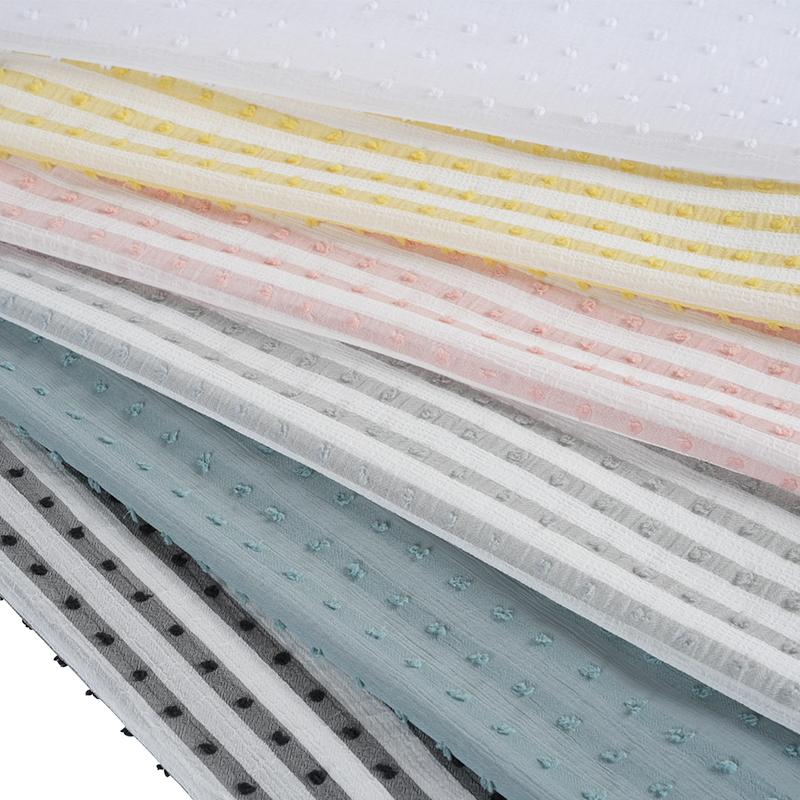 Fabraic Priontála Stripe Nano Crepe Cationic 75D