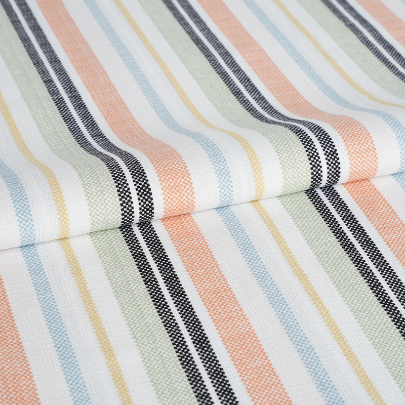 75D Bréagach Silk Bambú Magairlín Oráiste agus Dubh Stripe Priontála Fabraic